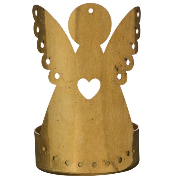 Mosazný svícen na čajovou svíčku anděl Ib Laursen Gloria V.6,5 cm