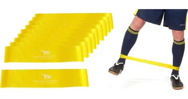 YakimaSport Mini Band žlutá / Posilovací guma / Malý odpor / 20 ks (100247)