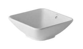 DURAVIT - Bacino Umyvadlo na desku, 42x42 cm, s přepadem, bílá 0333420000