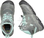 Trekové boty Keen RIDGE FLEX MID WP YOUTH grey/blue tint Velikost: