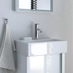 DURAVIT - Vero Air Umyvadlo nábytkové 500x470 mm, s přepadem, otvor pro baterii, WonderGliss, bílá 23505000271