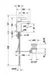 DURAVIT - D-Neo Umyvadlová baterie s výpustí, FreshStart, chrom DE1011001010