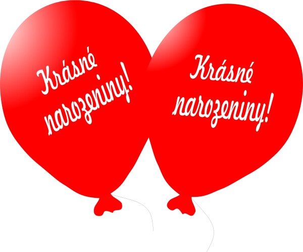Balónek červený Krásné narozeniny! Balonky.cz Balónek červený Krásné narozeniny! Balonky.cz