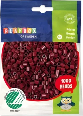 PLAYBOX Zažehlovací korálky tmavě červené