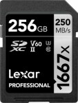 Lexar Professional 1667x SDXC 256 GB / V60 / U3 / Class 10 / Rychlost čtení až: 250 MBs / Rychlost zápisu až: 120 MBs (LSD256CB1667)