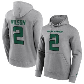 Fanatics Pánská mikina New York Jets NFL Zach Wilson #2 Iconic Player Hoodie Velikost: 2XL