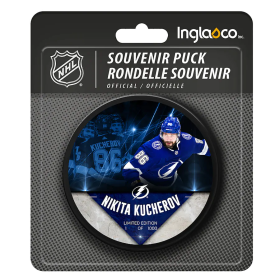 Inglasco / Sherwood Puk Tampa Bay Lightning Nikita Kucherov #86 Exclusive Player Hockey Puck - Limited Edition of 1000