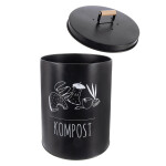Kulatá plechová dóza KOMPOST Black 8 l