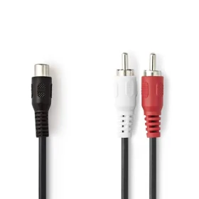 Nedis Stereo Audio kabel 2x RCA (M) - RCA (F) 0.20 m (CAGB24020BK02)