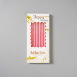 Dortové svíčky růžová se zlatem 6ks