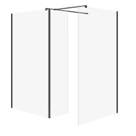 CERSANIT - SET B805 WALK-IN MILLE POHYBLIVÁ STĚNA ČERNÁ 100X90X30X200 VIR S601-192