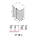 CERANO - Sprchový kout Orlano L/P - 5 mm - chrom, transparentní sklo - 130x100x195 - posuvný CER-DY505B-90-224