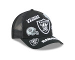 New Era Pánská kšiltovka Las Vegas Raiders NFL 9FORTY M-Crown A-Frame Trucker All Over