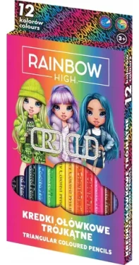 ASTRA Trojhranné pastelky Rainbow High / 12 ks / FSC certifikace (312023052)