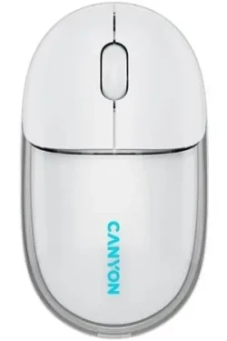 Canyon OnClick 24 bílá / Bezdrátová optická myš / Bluetooth 5.1 + 2,4 GHz / 1200 dpi / akumulátor 500 mAh (CNS-CMSW24W)