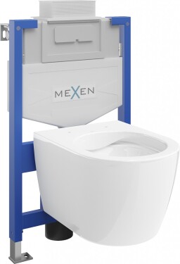 MEXEN/S - WC předstěnová instalační sada Fenix XS-U s mísou WC Carmen, bílá 6853388XX00
