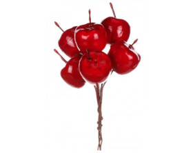 Umělé plody (12 ks) Jablíčka, červená