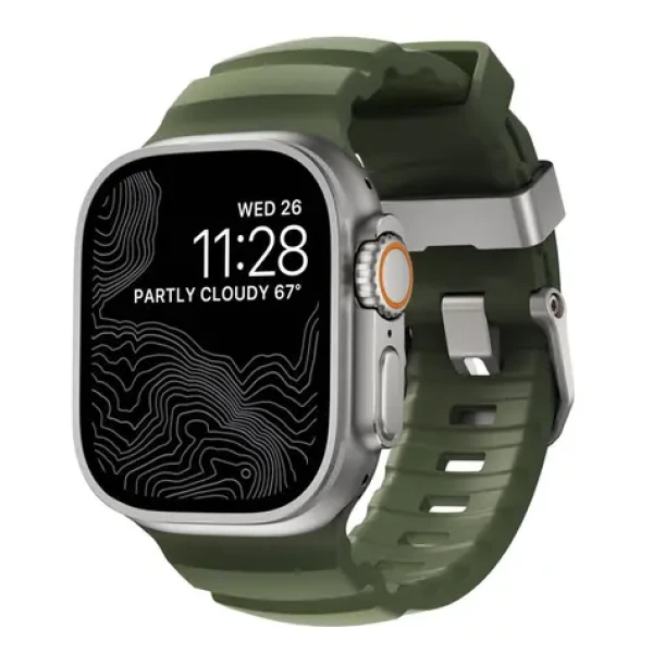 Nomad Rocky Point Band řemínek pro Apple Watch 49/46/45/44/42mm natural/forest (NM014841858)