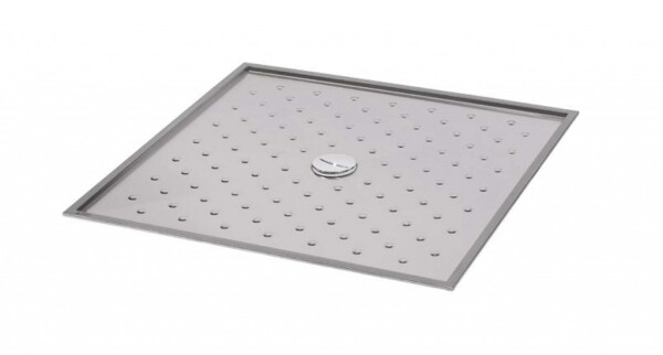 SANELA - Zahradní bazénové sprchy Nerezová sprchová vanička 1000x1000 mm, antislip SLSN 10