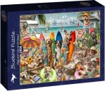 BLUEBIRD Puzzle Psi a kočky na pláži