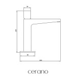 CERANO - Umyvadlová stojánková baterie Loreta - nízká - chrom CER-423535