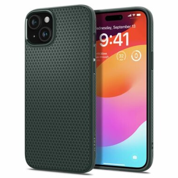 Pouzdro Spigen Liquid Air Abyss iPhone 15 zelené