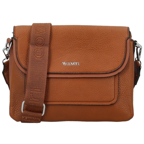 Trendy dámská koženková crossbody kabelka Coveri Longina, světle hnědá