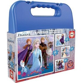 Puzzle v kufříku Ledové království 2