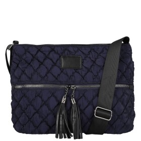 Dámská prošívaná crossbody kabelka s třásněmi Yana, tmavě modrá