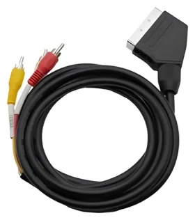 AMIKO / Propojovací kabel / 3× RCA – SCART / 2 m (5412810280360)