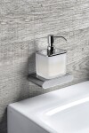 SAPHO - FLORI dávkovač mýdla, 300ml, mléčné sklo, chrom RF019