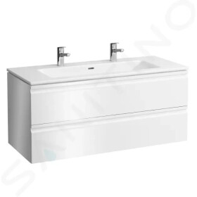 Laufen - Pro S Skříňka s dvojumyvadlem, 1200x545x500 mm, 2 zásuvky, matná bílá H8619674631071