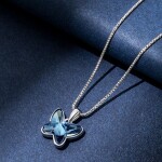 Souprava náhrdelníku a náušnic Swarovski Elements Montanari, Modrá 40 cm + 5 cm (prodloužení)