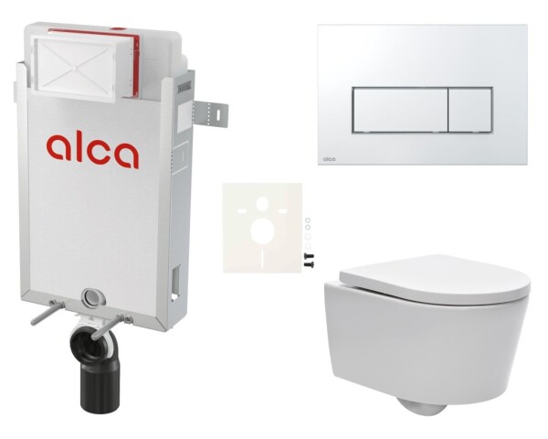 Cenově zvýhodněný závěsný WC set Alca k zazdění + WC SAT Brevis SIKOAW8 SIKOAW8