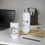 Stelton Nerezová lahev Keep Cool White Moomin 750 ml, bílá barva, kov