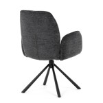 Jídelní židle, černá, hladká látka, DCH-D1330 BK2