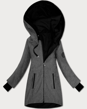 Tenká černá pruhovaná dámská bunda s podšívkou S'West (B8541-1) odstíny černé S (36)