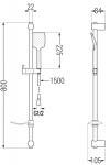 MEXEN/S - Zero SET umyvadlová + vanová baterie s příslušenstvím DF62, chrom 71103DF62-00