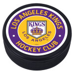 Mustang Puk Los Angeles Kings NHL Yellow Vintage Striped Textured Puck