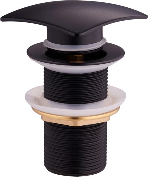 MEXEN - Zátka klik-klak bez přepadu, hranatá černá 79916-70