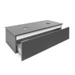 Koupelnová skříňka s kamennou deskou SAT Feel 120x30x46 cm antracit mat SATFEEL120ANTTK SATFEEL120ANTTK
