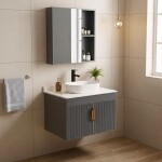 REA - Koupelnová sestava nábytku s deskou Modo 60cm Grey REA-M0097