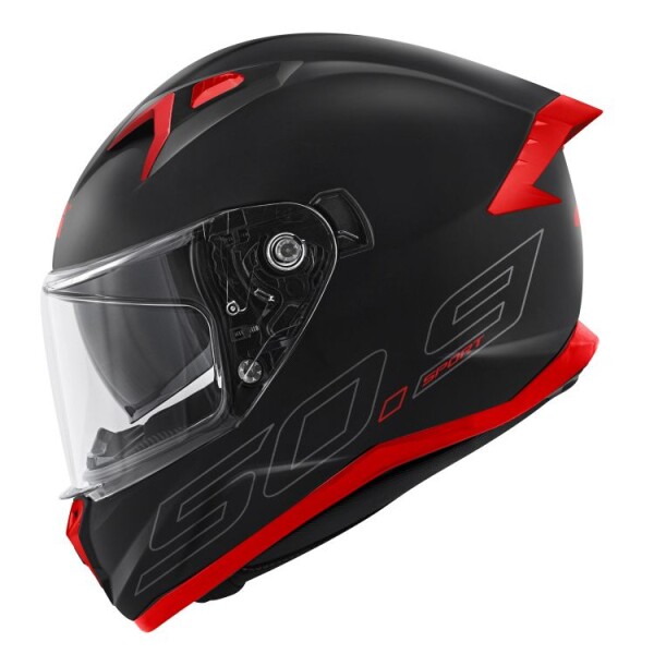 Přilba Givi 50.9B Solid černá matná-červená (Bcrd)