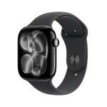 Apple Watch Series 11 GPS 42mm Klavírně černé hliníkové tělo - Černý sportovní řemínek M/L / 150–200 mm (MEQU4MP/A)