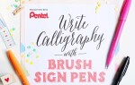 Popisovač Pentel Touch Brush - fialový