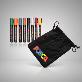 POSCA sada akrylových popisovačů II 8 ks mix barev, bavlněný pytlík