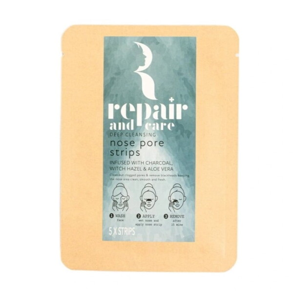 Somerset Toiletry Čisticí pásky na nosní póry Repair and Care – set 5 ks, béžová barva, papír