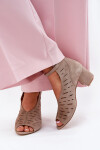 Dámské Semišové Boty Na Podpatku Maciejka Tmavě Béžové 06893-10 40