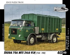 RETRO-AUTA Puzzle TRUCK č.4 Škoda 706 MTS 24ch VLH (1968-1988)