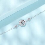 Stříbrný náramek se zirkony Strom života - stříbro 925/1000, Stříbrná 15 cm + 6 cm (prodloužení)